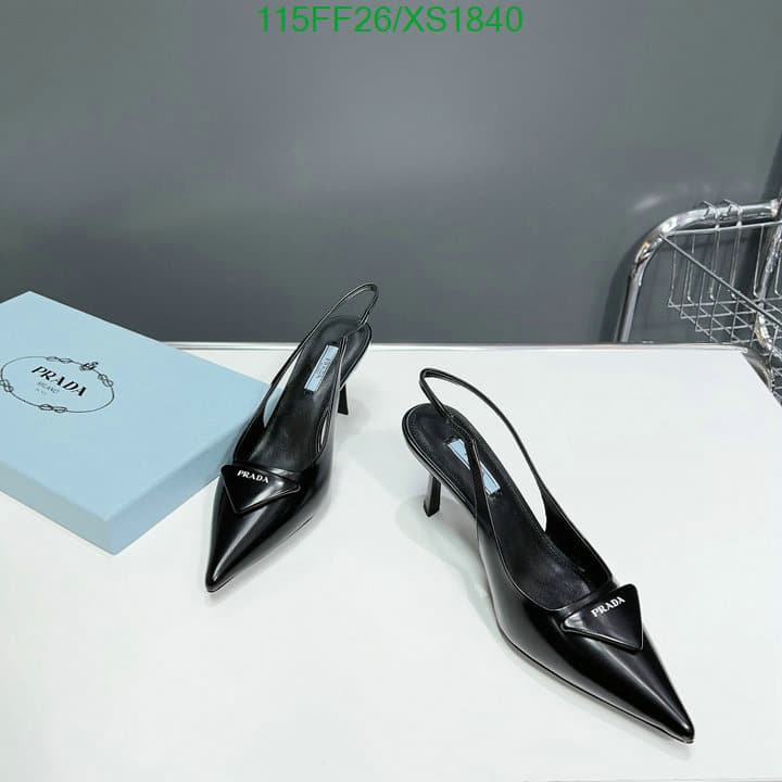 Prada Brushed Leather Slingback Pumps Black 1I901M055F0002F075 view 9
