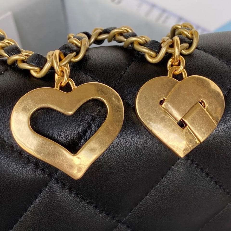 Chanel Mini Flap Bag 20cm Heart Chain view 11