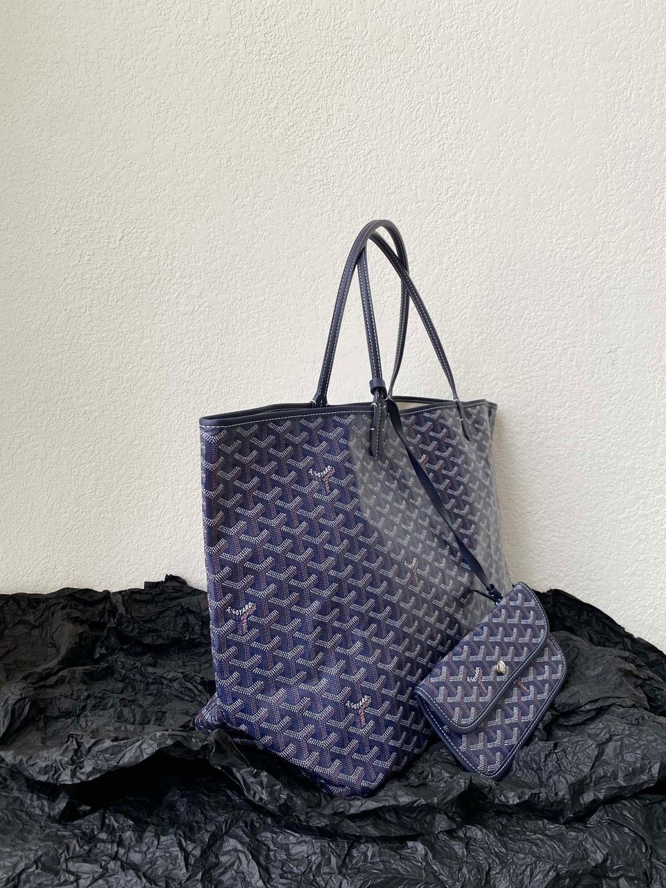 Goyard Saint Louis Gm 40Cm Navy Blue Canvas view 4