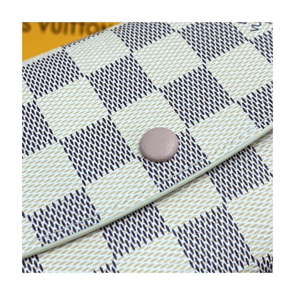 Louis Vuitton Damier Azur Emilie Wallet Pink view 7
