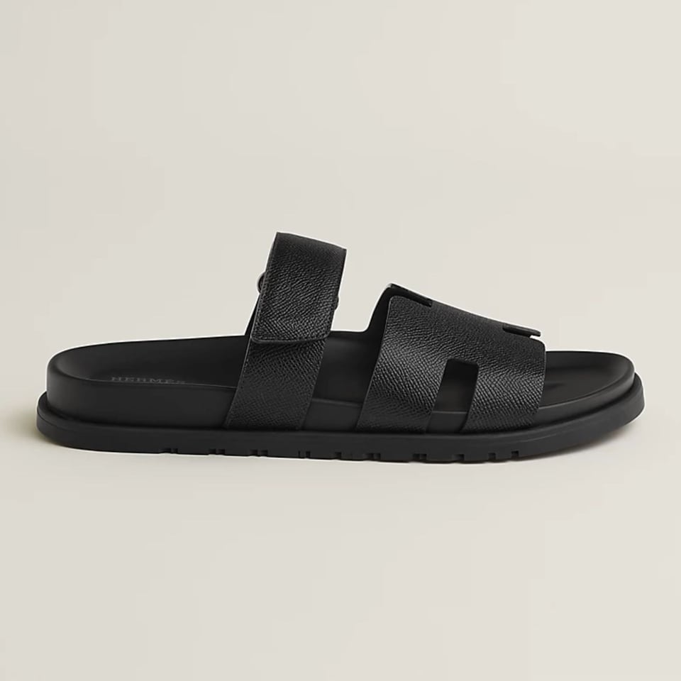 Hermes Chypre Sandal Noir Color Shiny Grained Calfskin H251885ZH01410 view 3