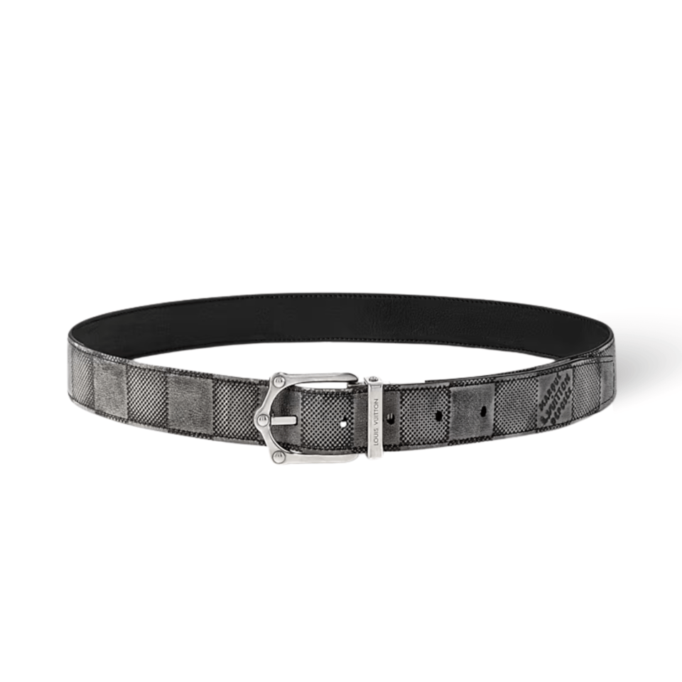 Louis Vuitton LV Black Frog 30mm Reversible Men Belt M4378T