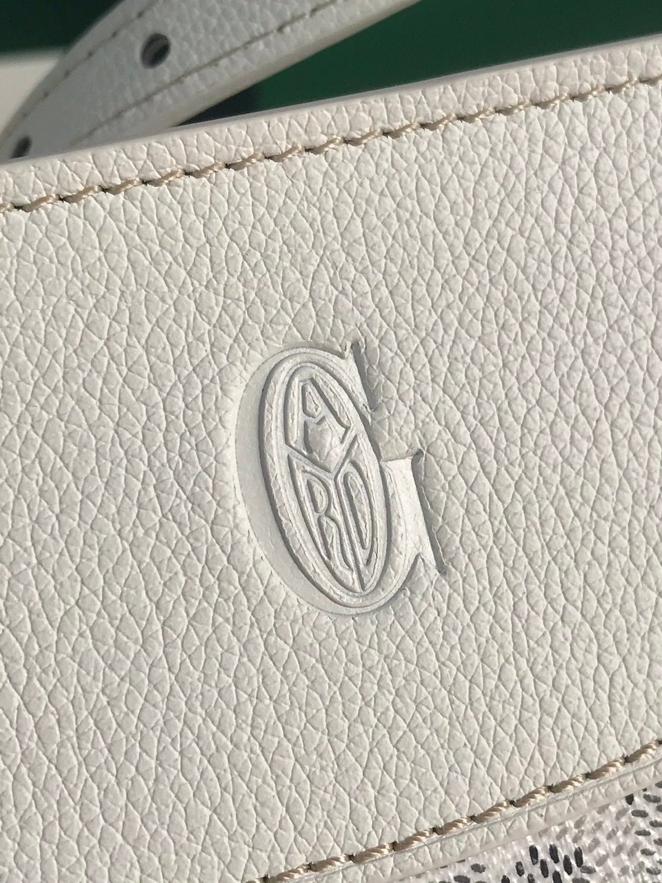 Goyard Hirondelle Bag 25 Cm White Lambskin And Goyardine Canvas view 9