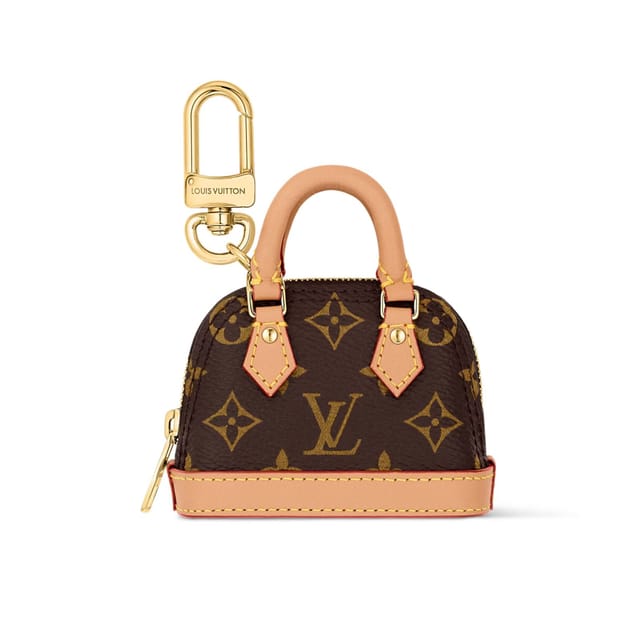Louis Vuitton Micro Alma Bag Charm 9cm/3.5in Brown Color M00995