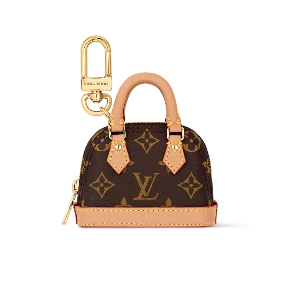 Louis Vuitton Micro Alma Bag Charm 9cm/3.5in Brown Color M00995