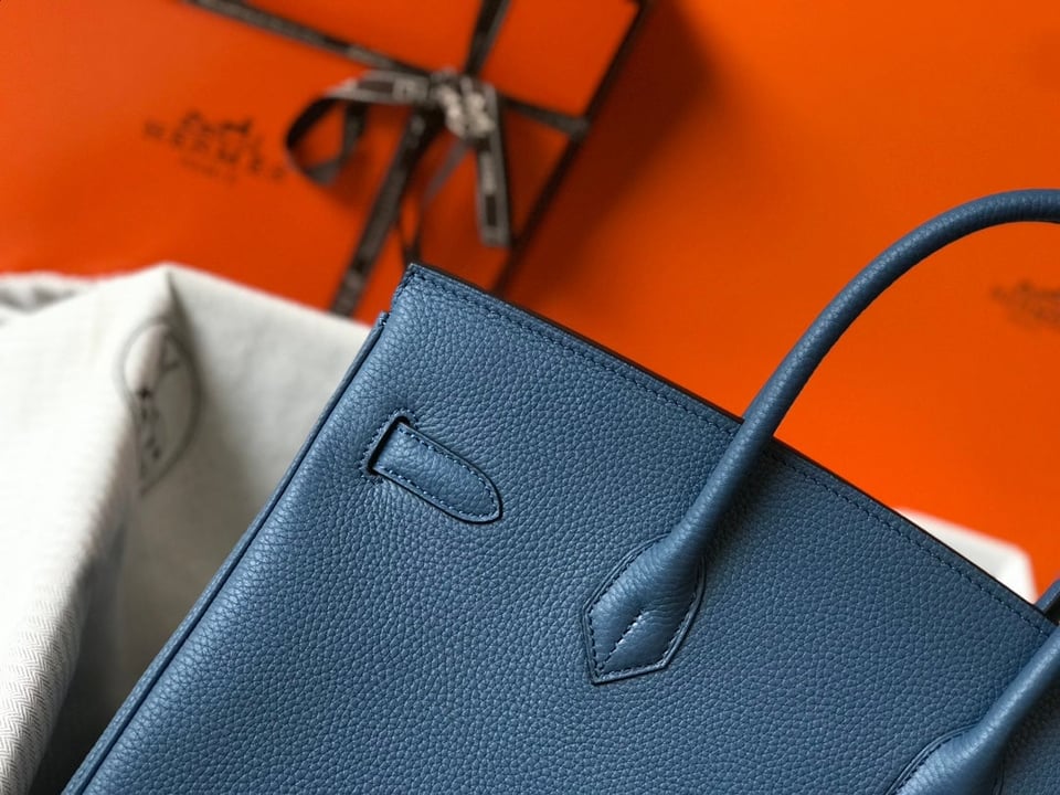 Hermes Birkin 35Cm Dark Blue Togo Leather Gold Hardware view 7