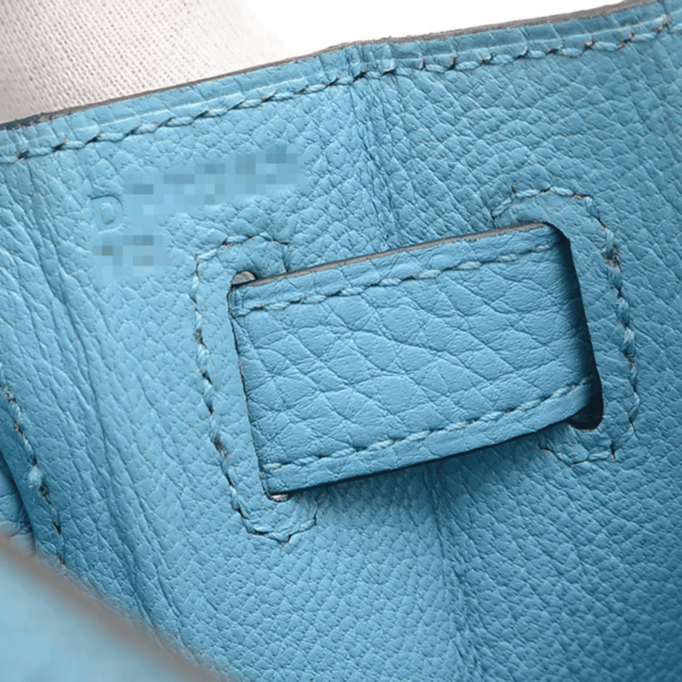 Hermes Kelly 28 Bag In Sky Blue Leather For Women 28cm/11in view 6
