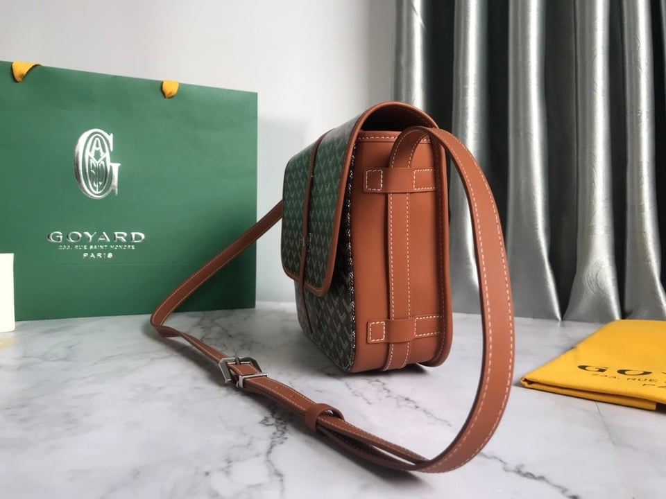 Goyard Belvedere Mm Bag 28Cm Black And Tan Canvas view 7