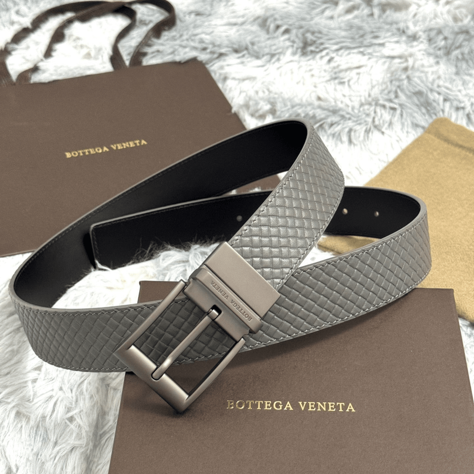 Bottega Veneta Star Geometric Silver 35mm Belt For Men view 9