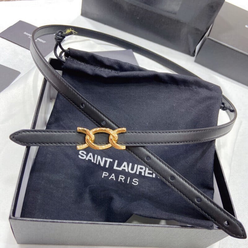 Saint Laurent Chain-Buckle 1.3cm Belt view 2