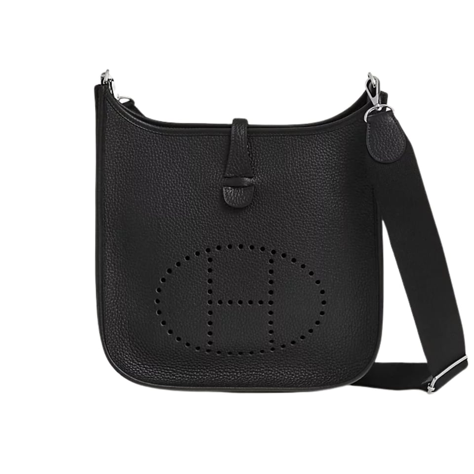 Hermes Evelyne III 29 Bag Black With Silver Toned Hardware 29cm H056277CK89 view 2