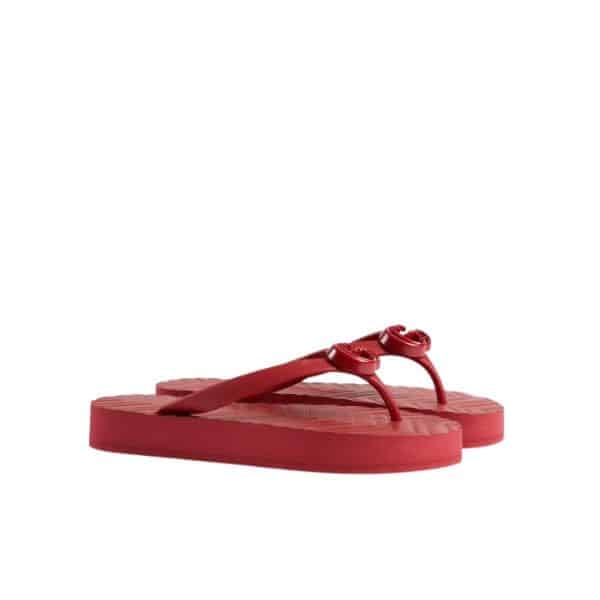 Gucci Women?S Chevron Thong Red ??655463 J8710 6433 view 2