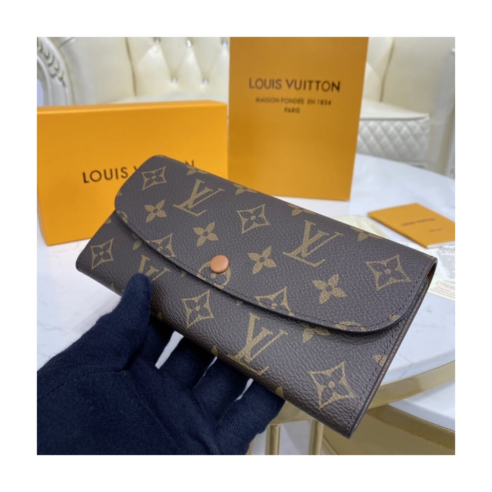 Louis Vuitton Monogram Canvas Emilie Wallet Brown view 2