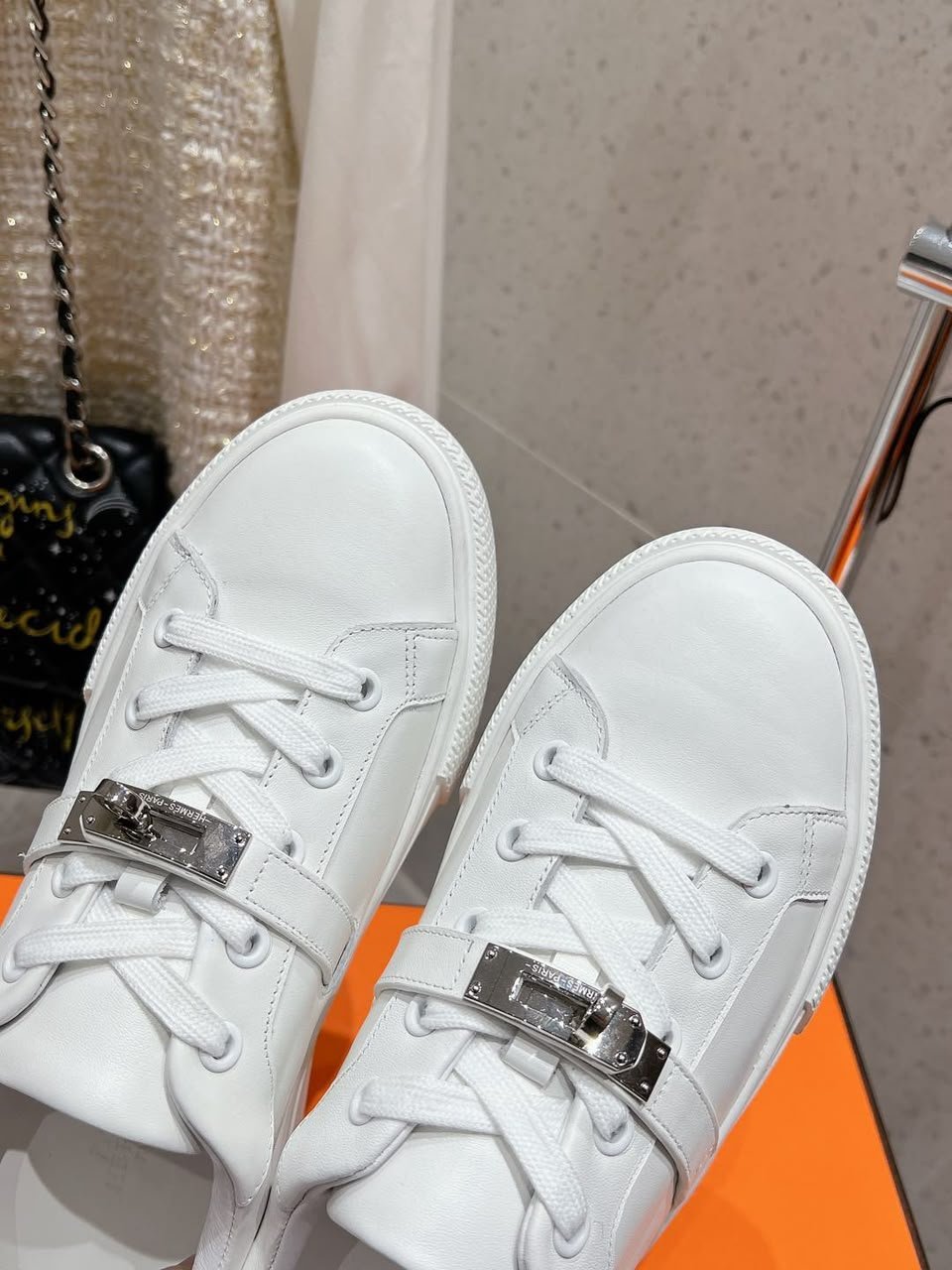 Hermes Sneakers Day Blanc Color Calfskin H252883ZH90390 view 7