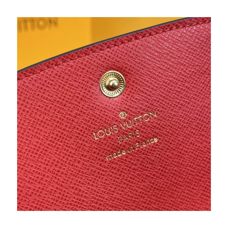 Louis Vuitton Damier Ebene Emilie Wallet Red view 11