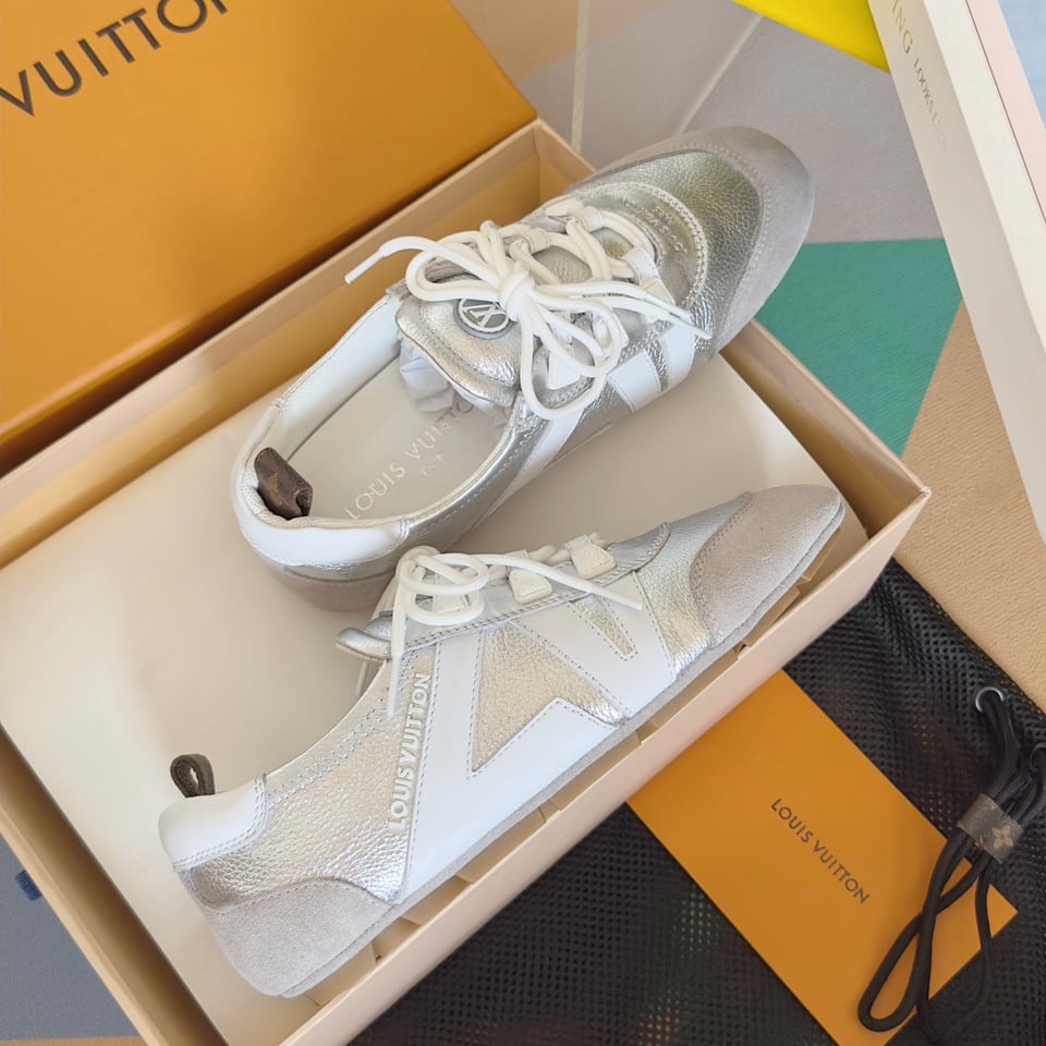 Louis Vuitton Sneakerina Silver White – Women’s Slim Sneakers view 11