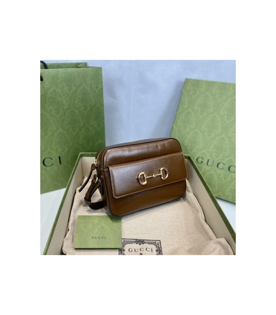 Gucci Horsebit 1955 Small Leather Shoulder Bag view 5