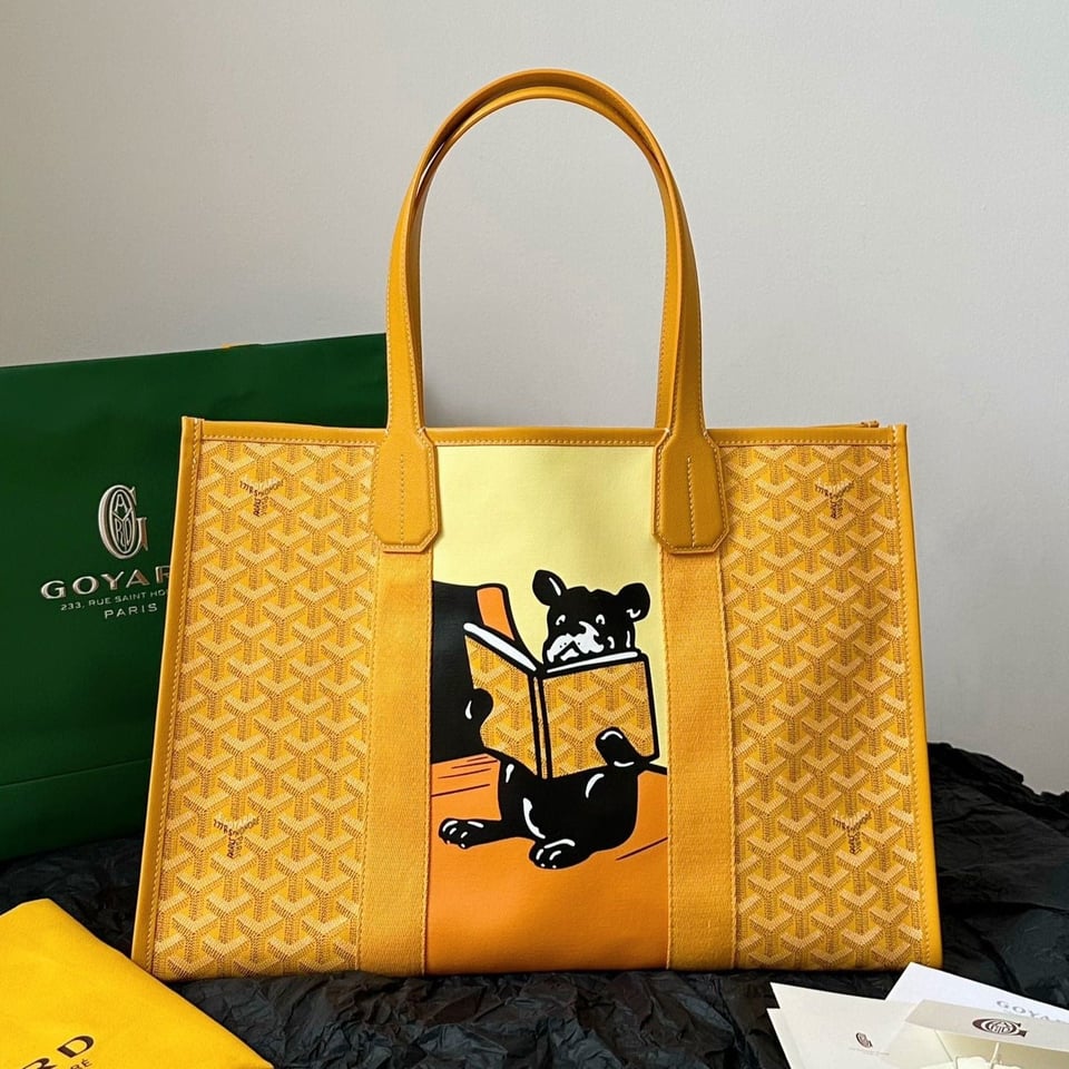 Goyard Goya Villette Tote 45Cm Yellow Canvas view 2