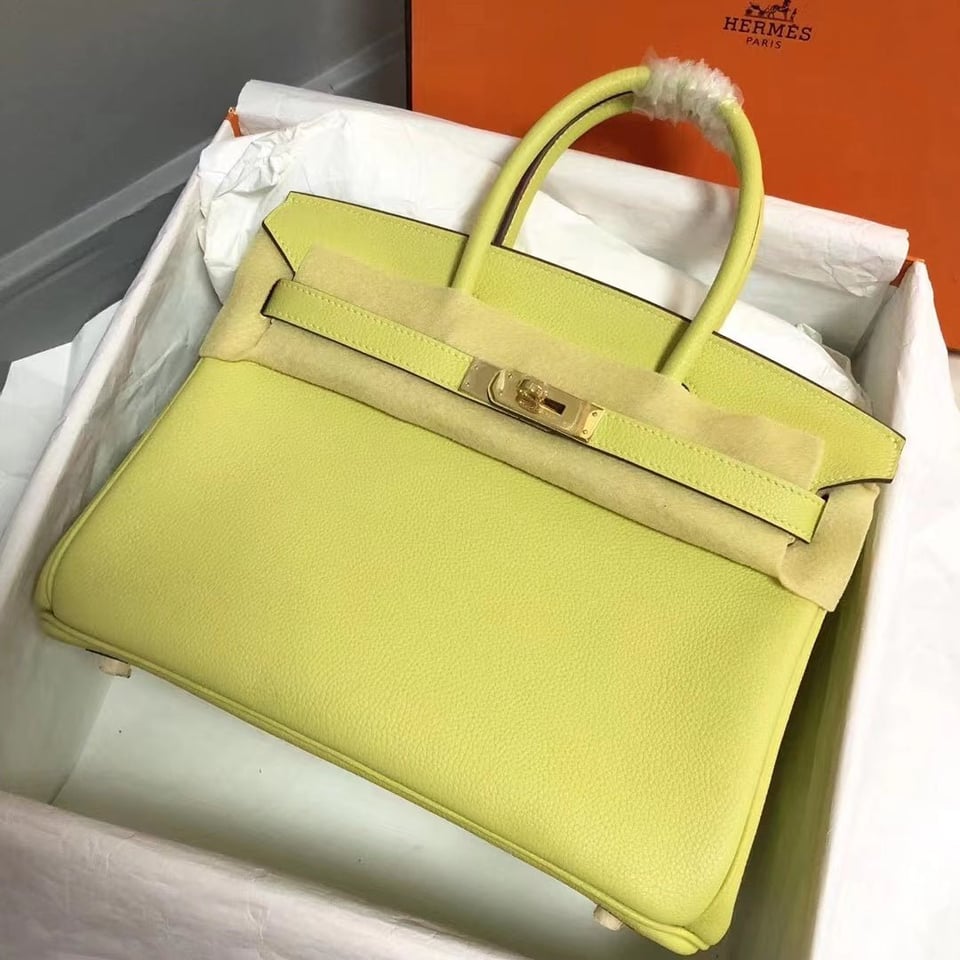 Hermes Birkin 25Cm Yellow Togo Leather Gold Hardware view 2