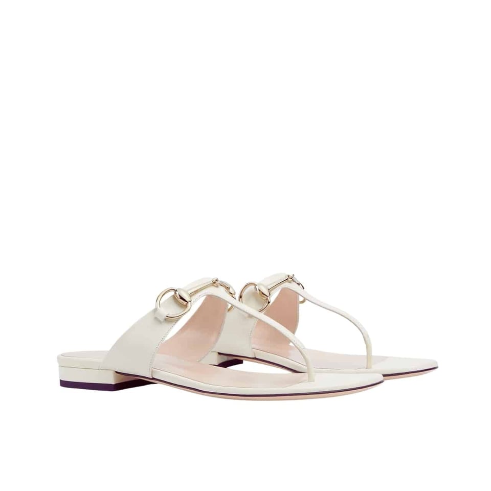 Gucci Women’S Thong Sandal With Horsebit Ivory 816590 C9D00 9540 view 2