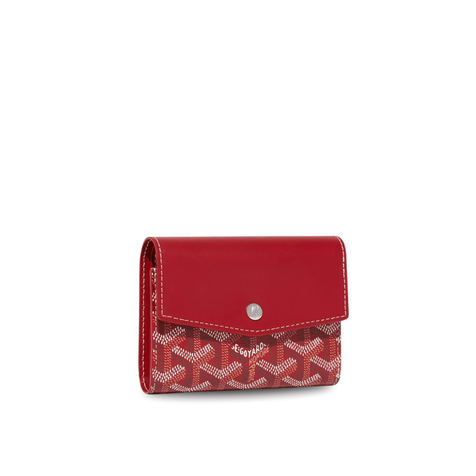 Goyard Saint-Gabriel Wallet Classic Red Calfskin And Goyardine Canvas 12cm view 2