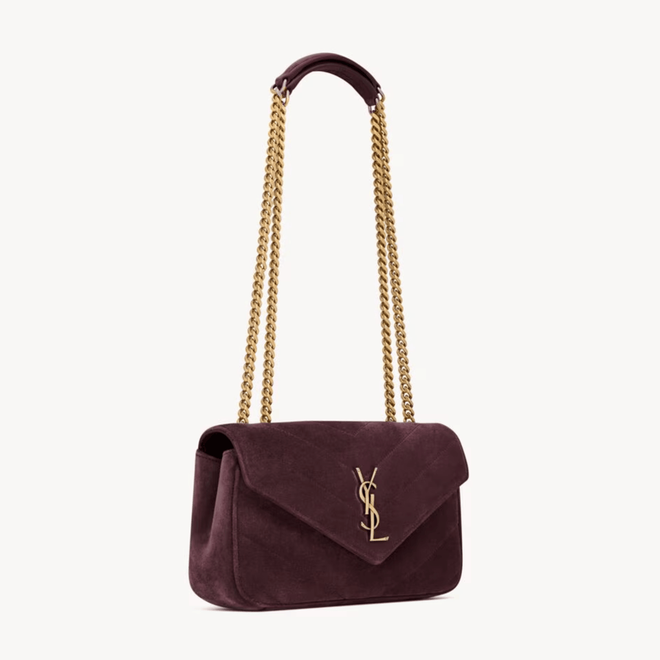Saint Laurent Loulou Small Smoky Burgundy 24cm/9.4in view 7