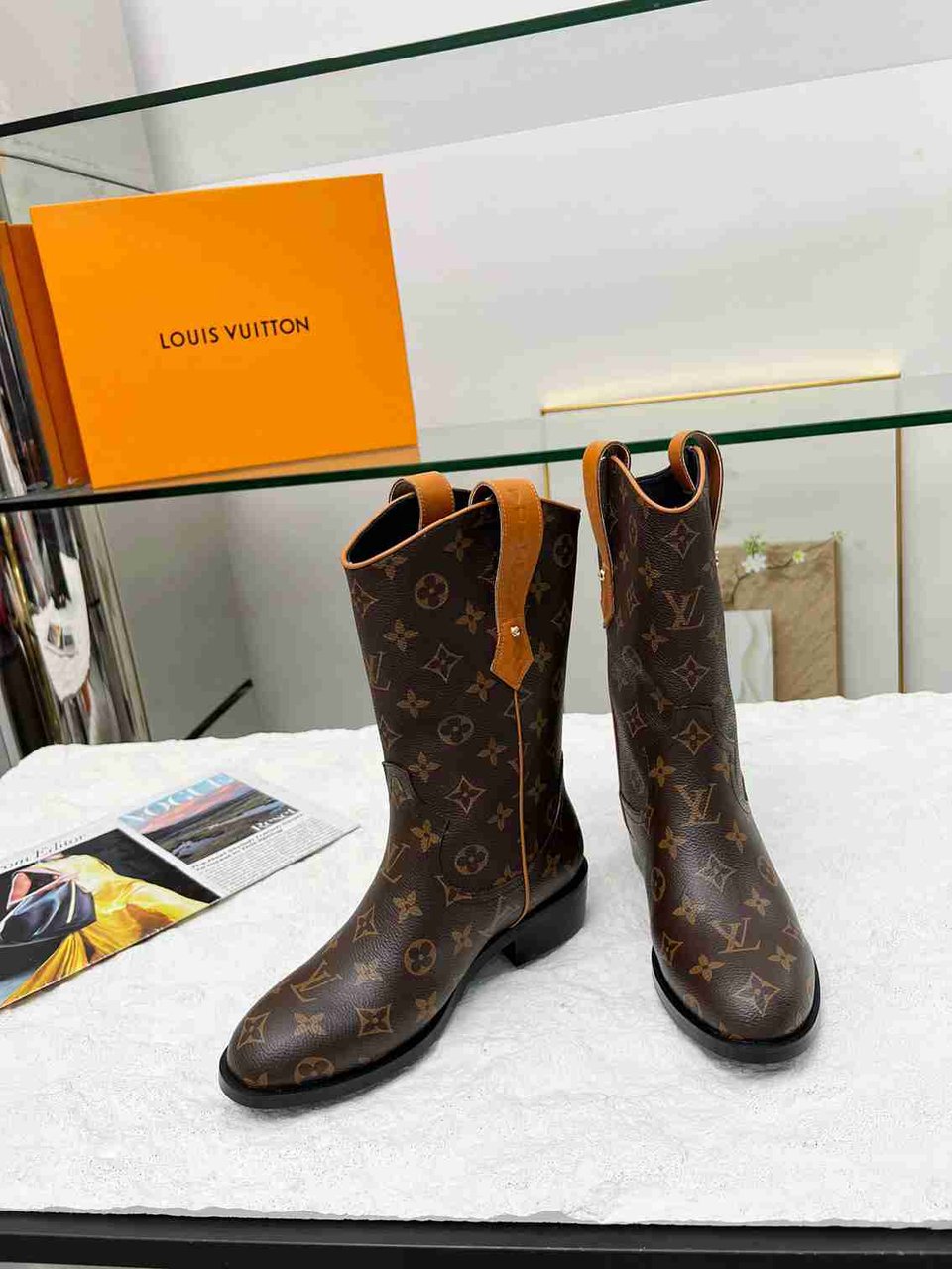 Louis Vuitton Lv Rider Boots Monogram Brown view 4