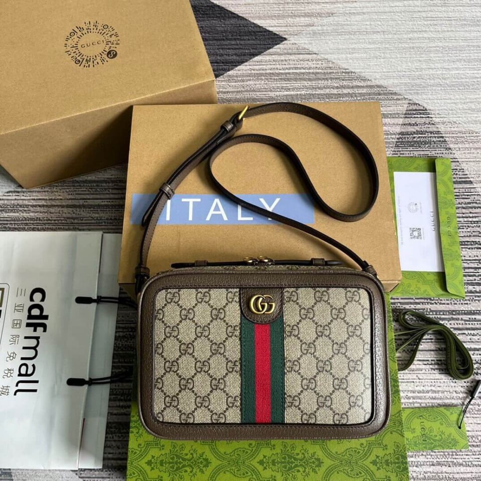 Gucci Ophidia Small Shoulder Bag With Web view 7