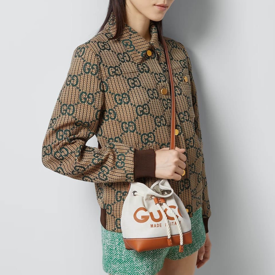Gucci Mini Shoulder Bag With Gucci Print view 3