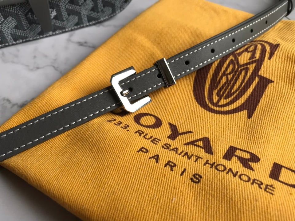 Goyard Belvedere Pm Bag 21Cm Grey Canvas view 8