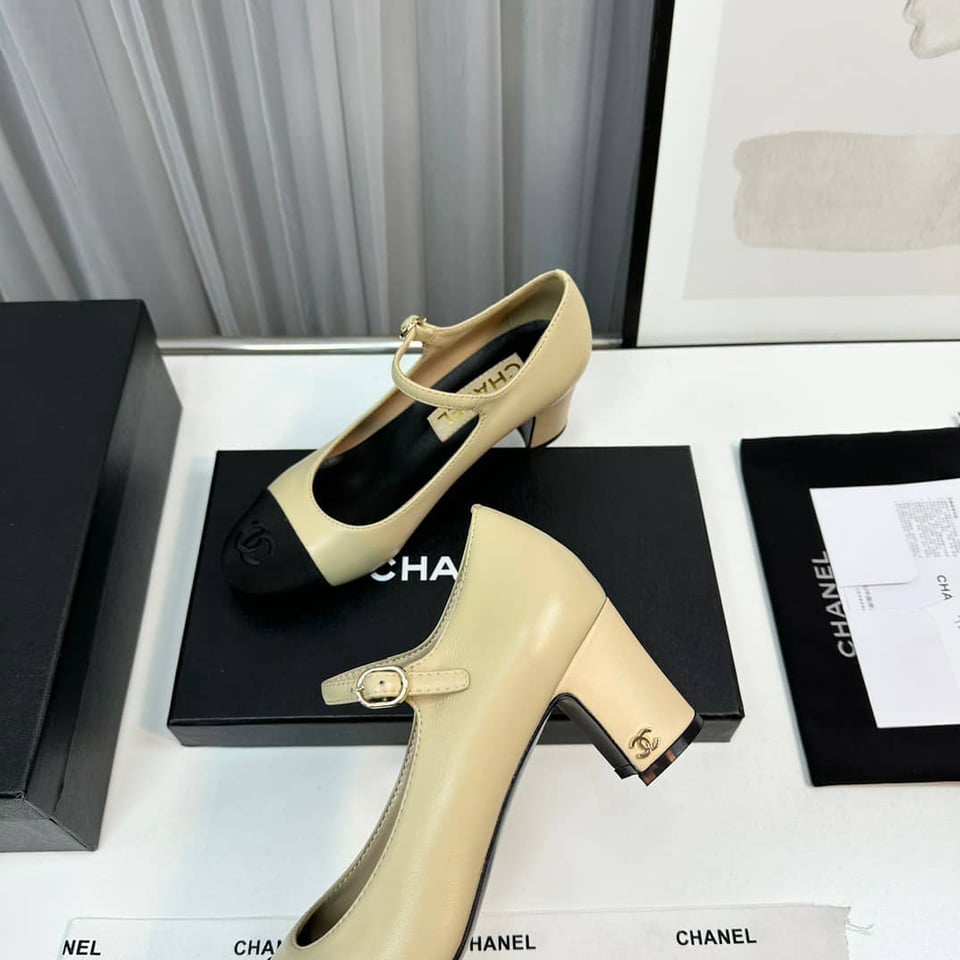 Chanel Mary Janes Beige G45118 view 7