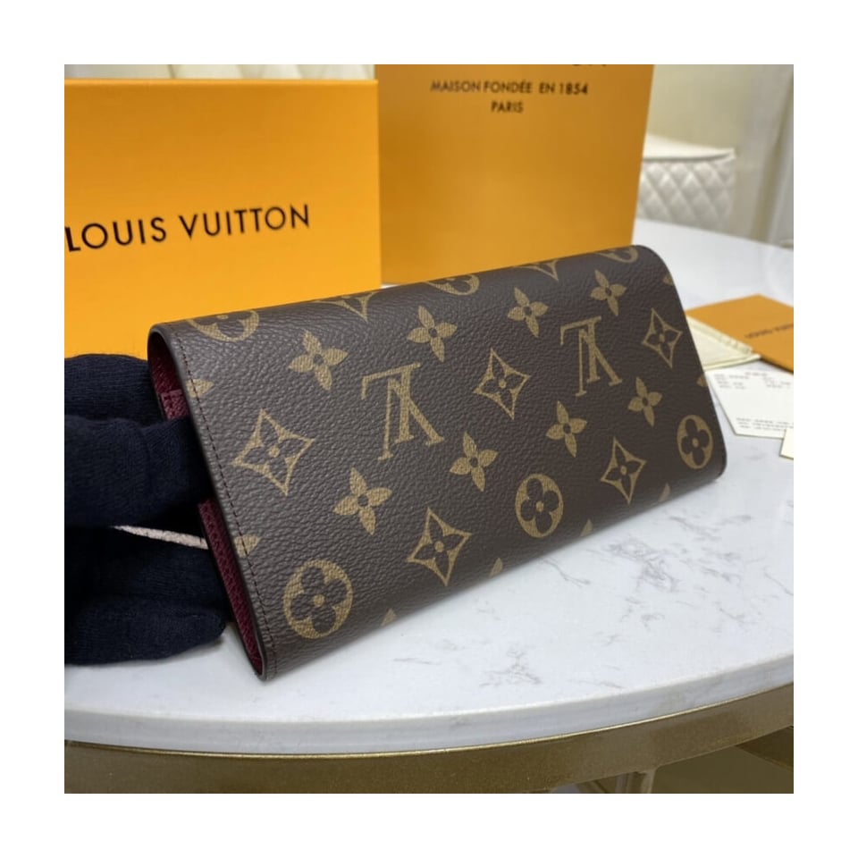 Louis Vuitton Monogram Canvas Emilie Wallet Fuchsia view 5
