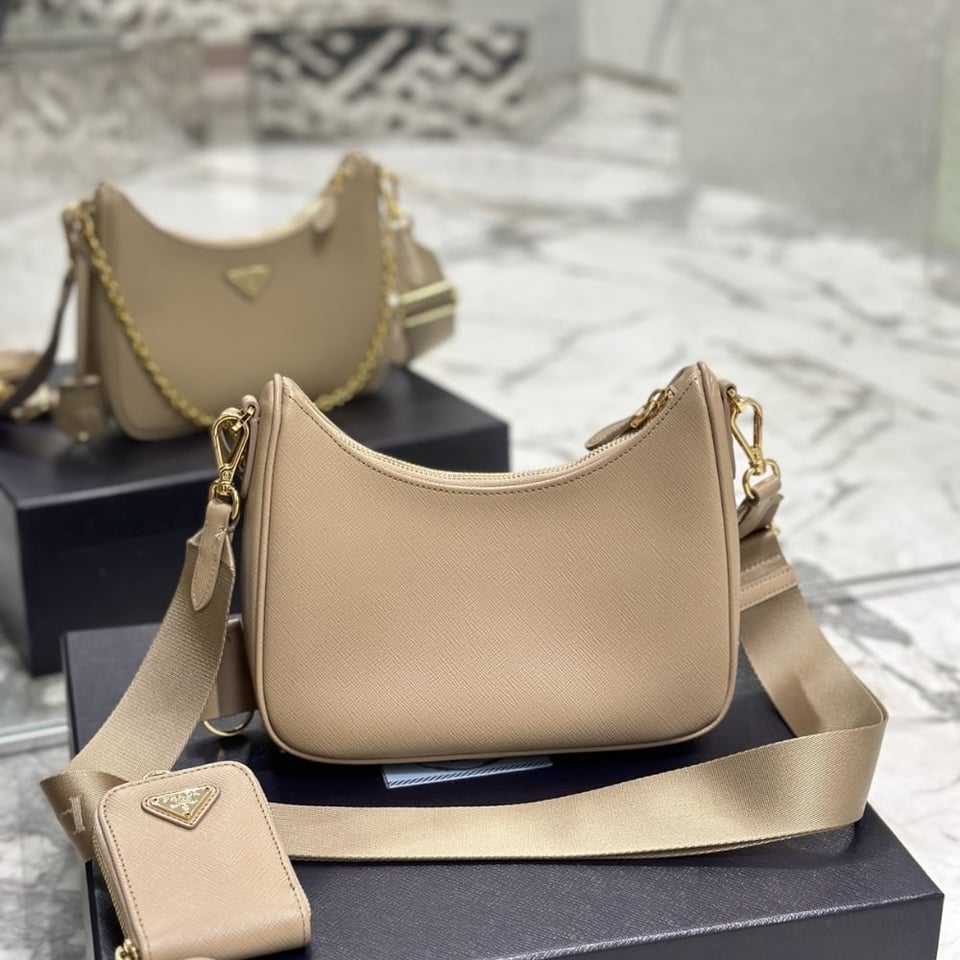 Prada Re Edition 2005 Re Nylon Bag Camel 22Cm view 6