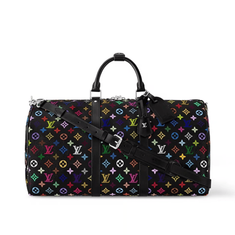 Louis Vuitton LV x TM Keepall Bandoulière 50 Multicolore Black 50cm M13745 view 2