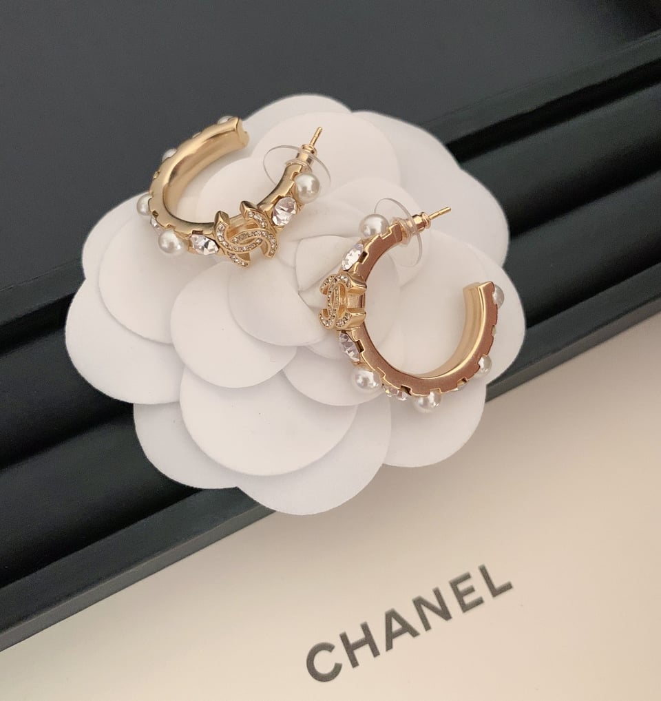 Chanel Hoop Earrings view 2
