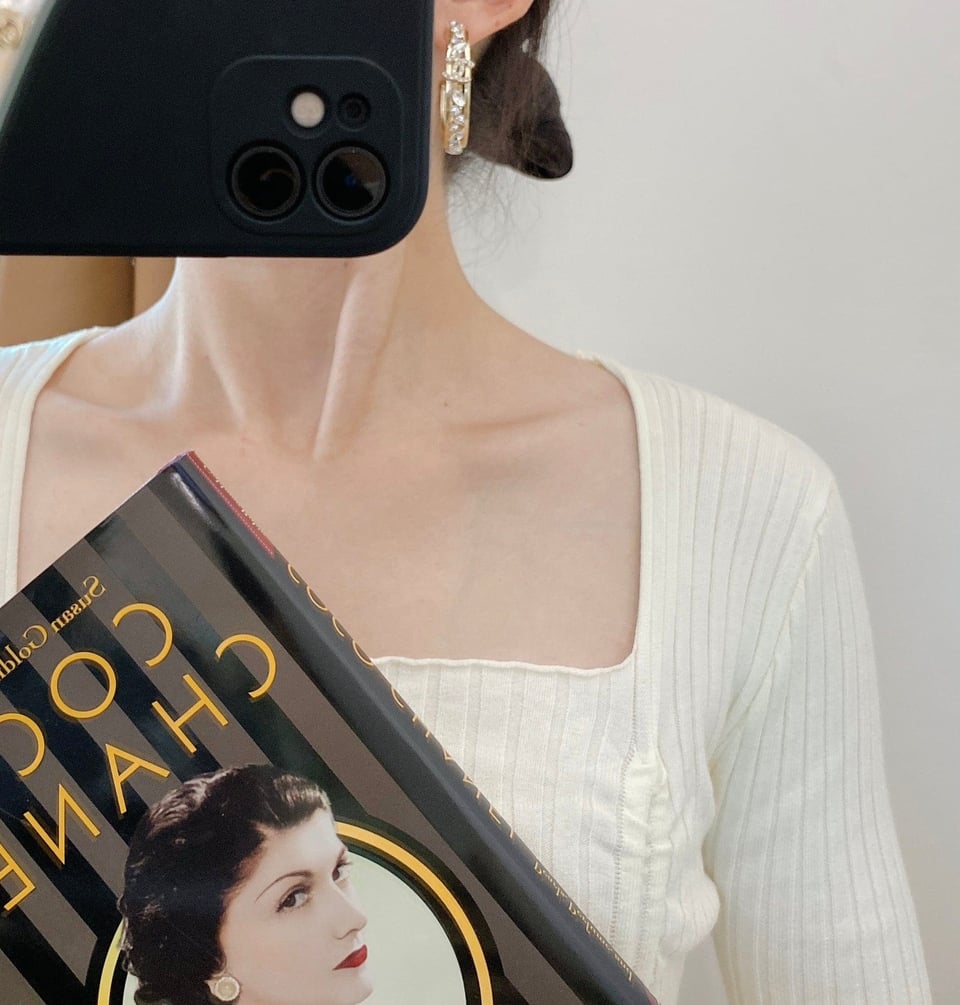 Chanel Hoop Gold Earrings view 8