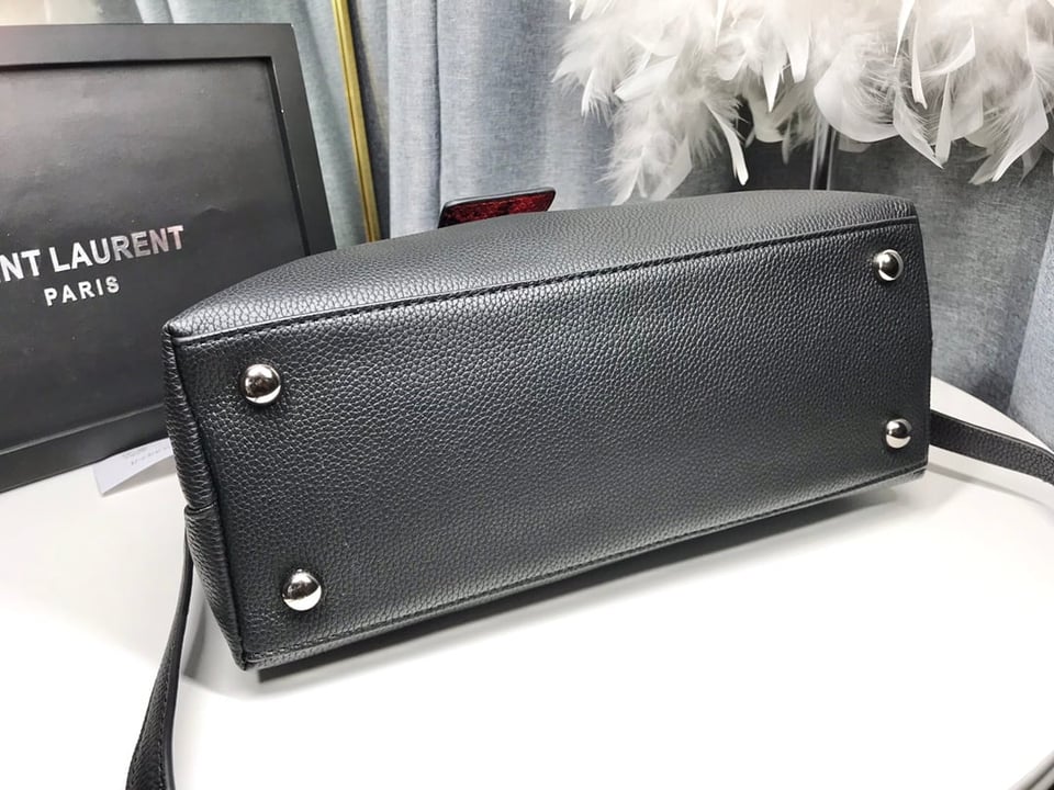 Saint Laurent Large Tote Bag Two Componentes Grandes Black view 10