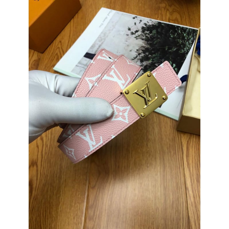 Louis Vuitton Iconic 30mm Reversible Belt M0149 Pink/Red view 3