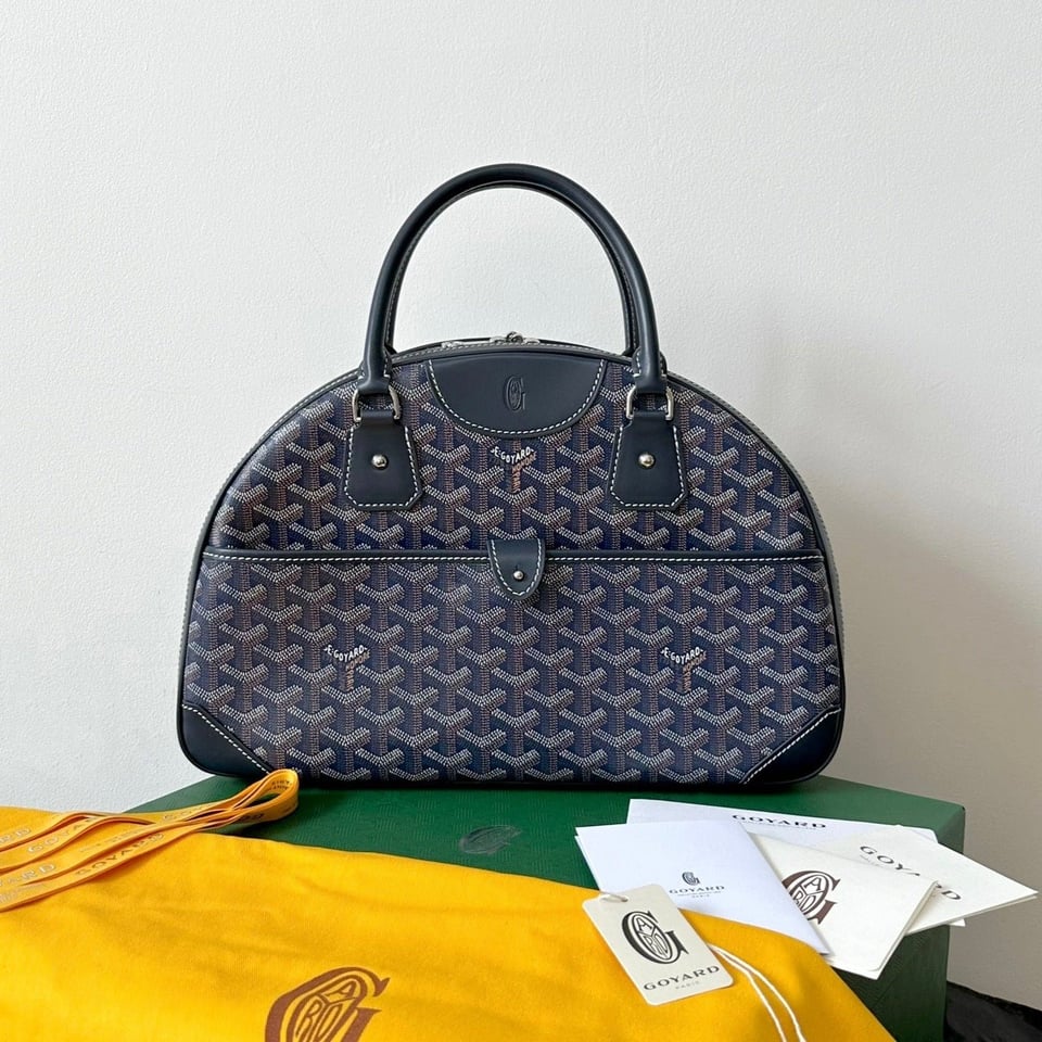 Goyard Goya Bowling Ball Medium Navy Blue Canvas 35cm view 2