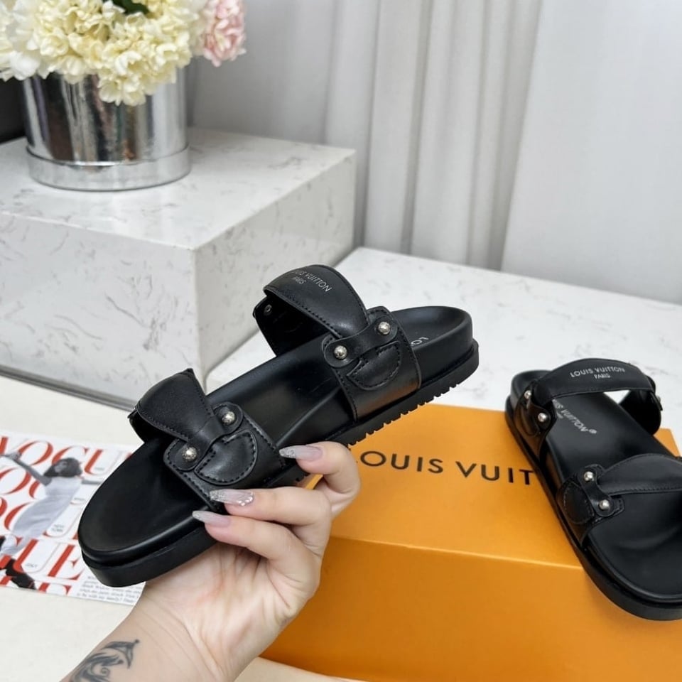 Louis Vuitton Bom Dia Comfort Mule Black view 4