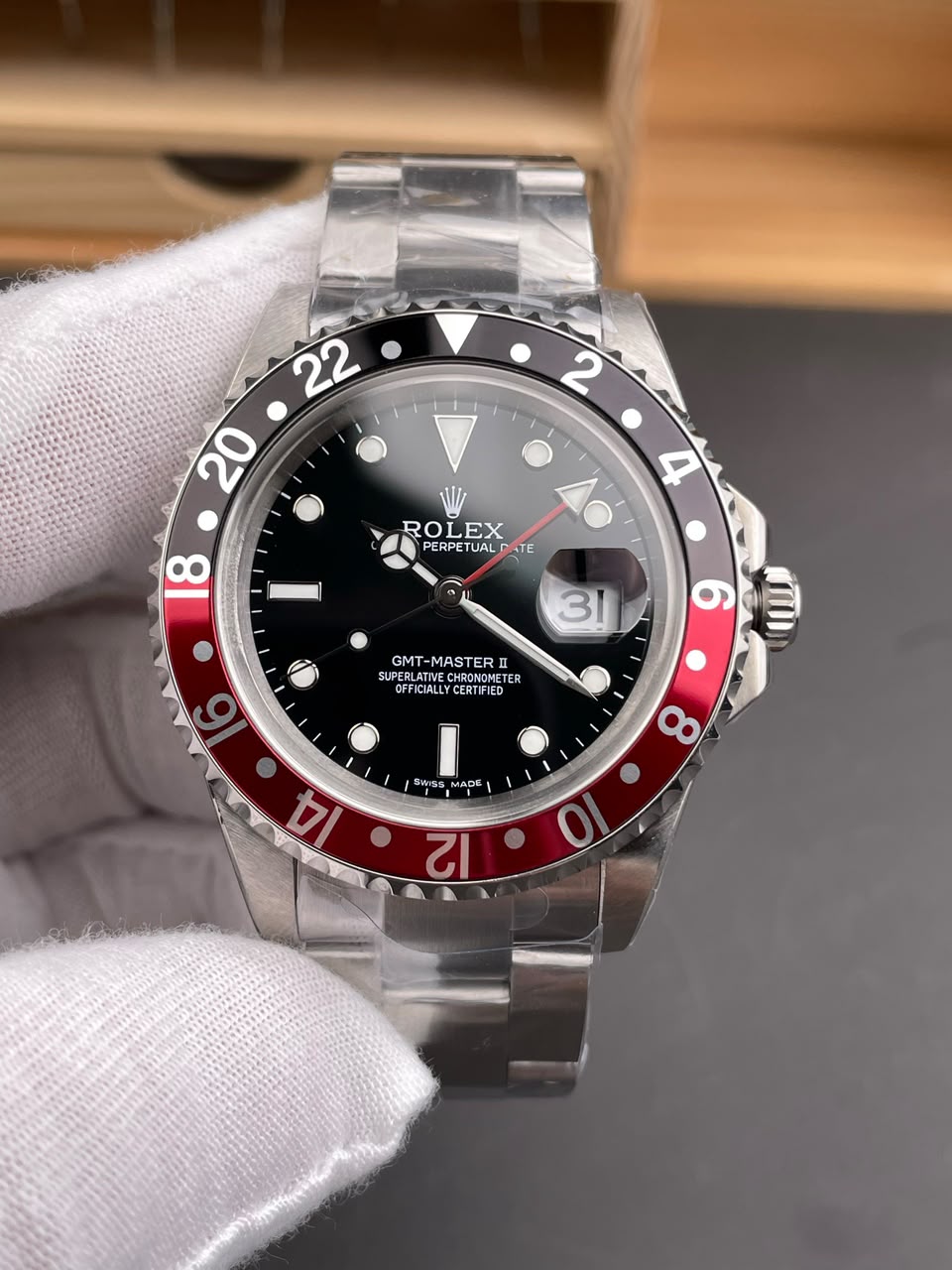 [Super Clone] Rolex GMT-Master II 40mm Black Dial Oyster view 7