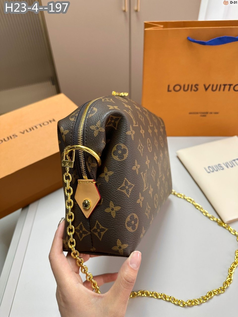 Louis Vuitton Cosmetic Pouch Gm Brown 27Cm M46458 view 9