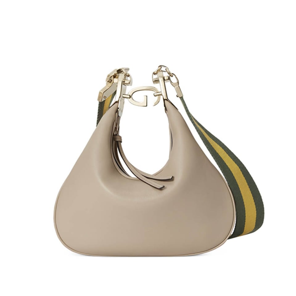 Gucci Oatmeal Leather Attache Small Shoulder Bag view 2