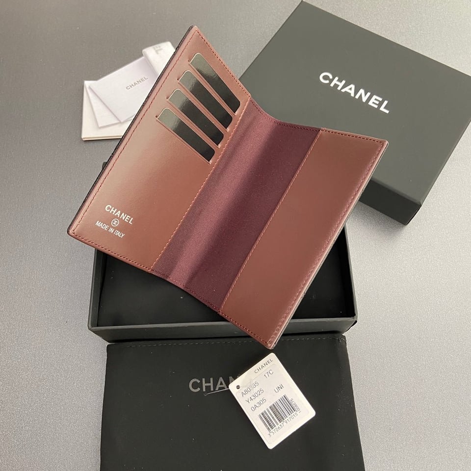 Chanel Passport 10Cm Black Cavair Silver Hardware view 8