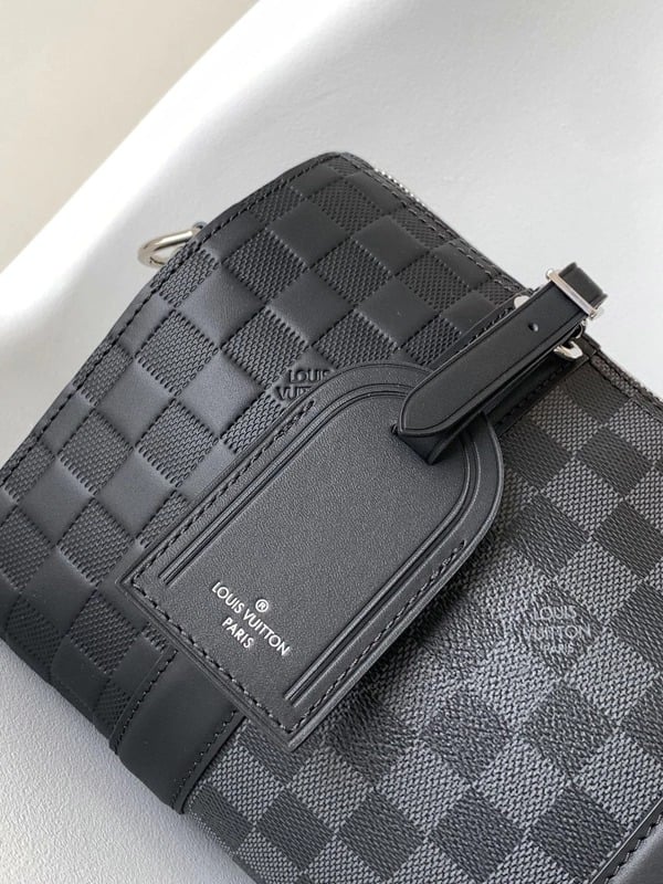 Louis Vuitton Keepall 50 Black Graphite N40443 view 6