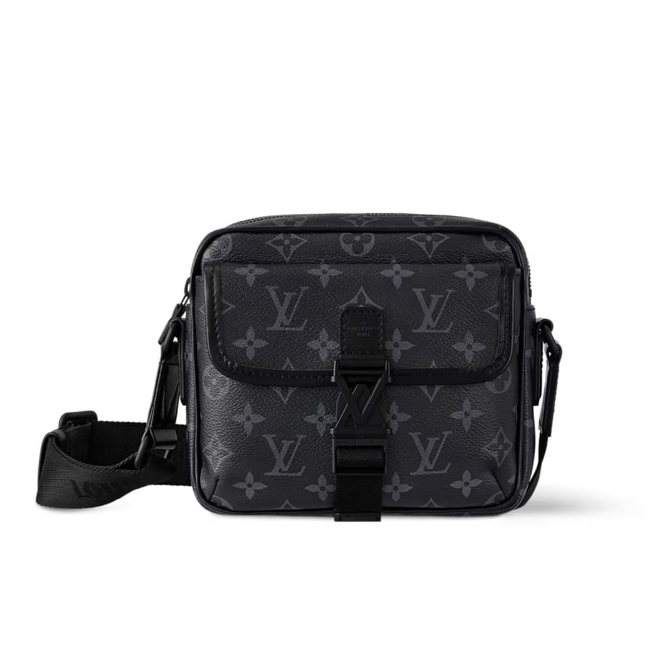 Louis Vuiiton Getaway Messenger Monogram Eclipse Bag Black 20Cm M12518 view 2