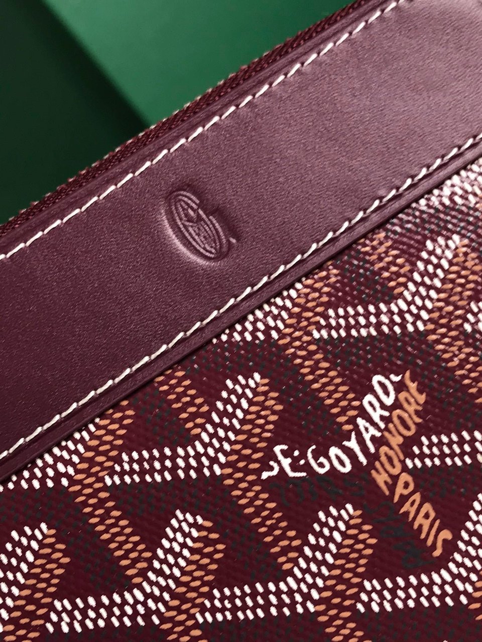 Goyard Matignon Mini Wallet 11 Cm Wine Red Goyardine Canvas And Calfskin view 3