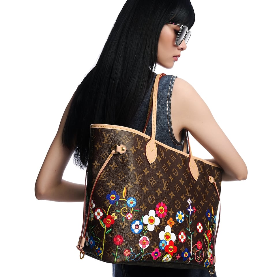 Louis Vuitton LV x TM Neverfull MM Monogram Coated Canvas 31cm M13271 view 5