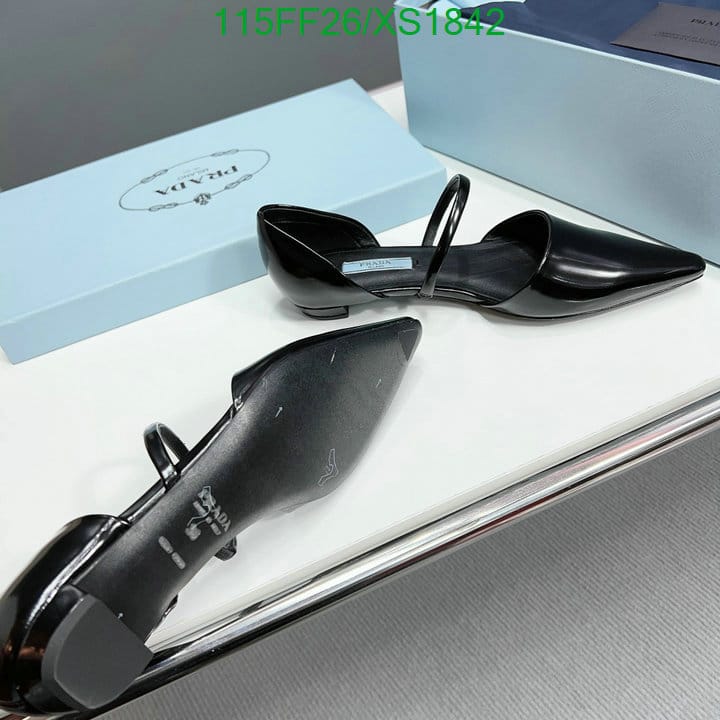 Prada Leather Ballet Flats Black view 3