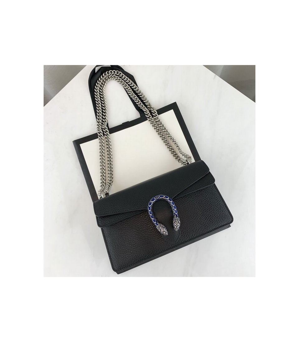 Gucci Dionysus Small Shoulder Bag in Black Leather view 7
